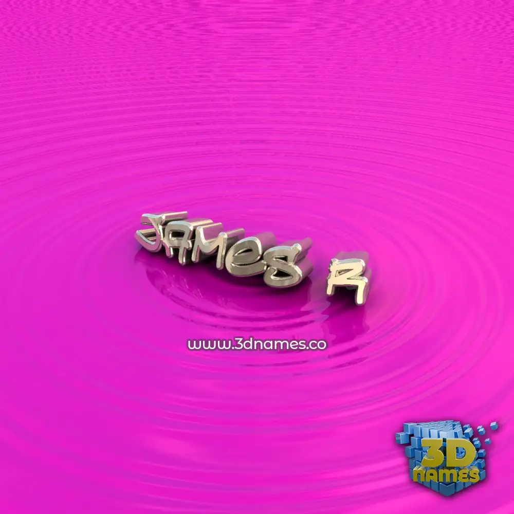 james r in Pink Graffiti style - 3D name wallpaper