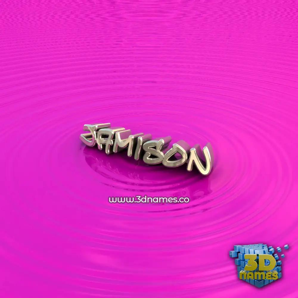 jamison in Pink Graffiti style - 3D name wallpaper