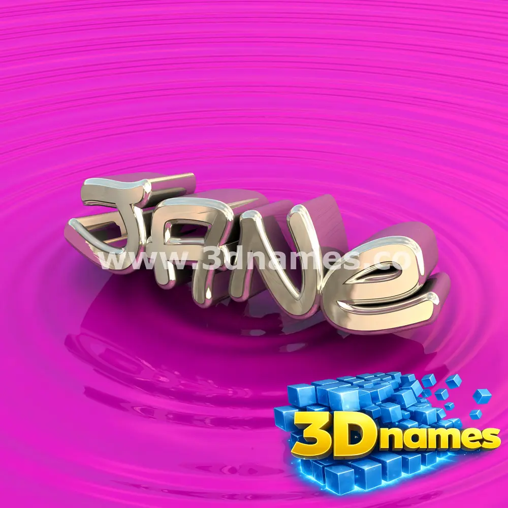jane in Pink Graffiti style - 3D name wallpaper