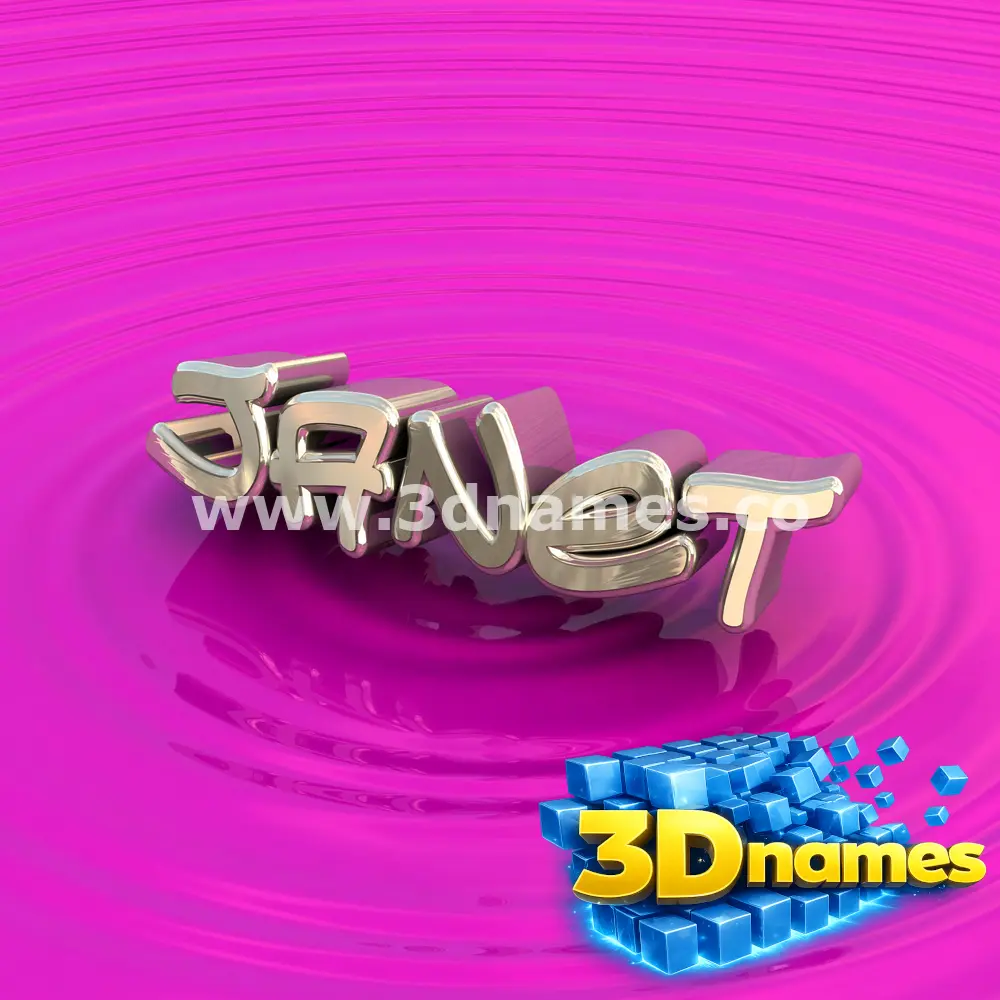 janet in Pink Graffiti style - 3D name wallpaper