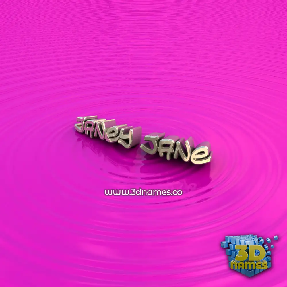 janey jane in Pink Graffiti style - 3D name wallpaper
