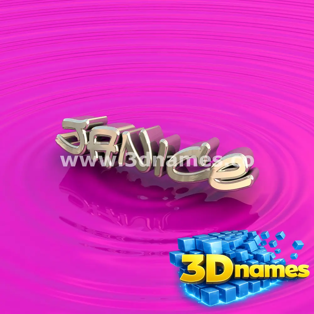 janice in Pink Graffiti style - 3D name wallpaper