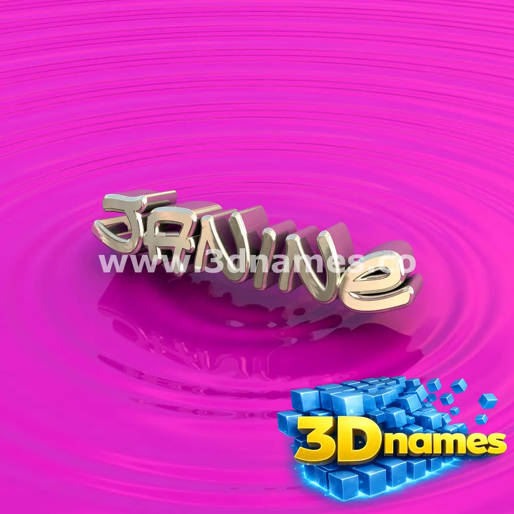janine in Pink Graffiti style - 3D name wallpaper
