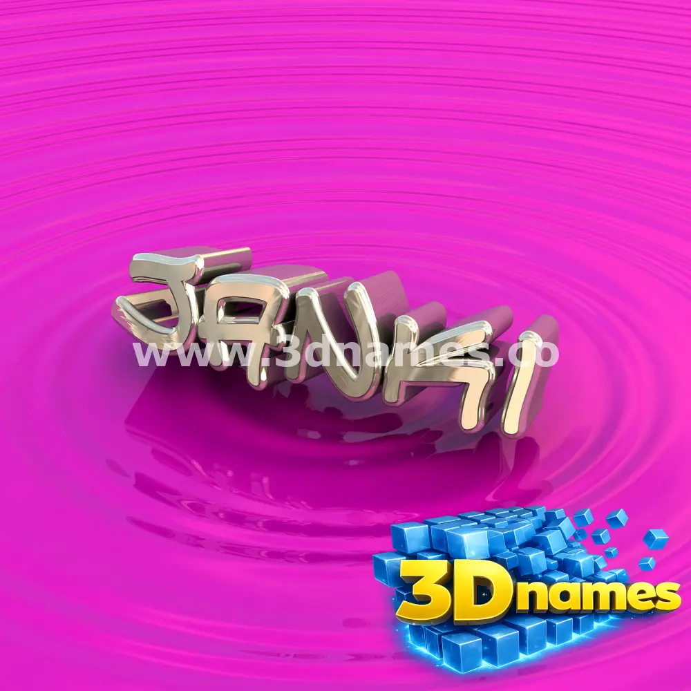 janki in Pink Graffiti style - 3D name wallpaper