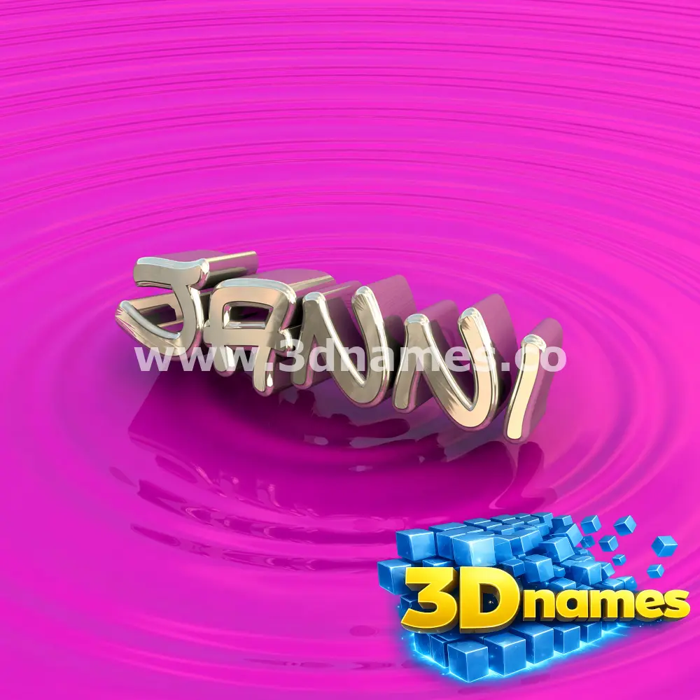 janni in Pink Graffiti style - 3D name wallpaper