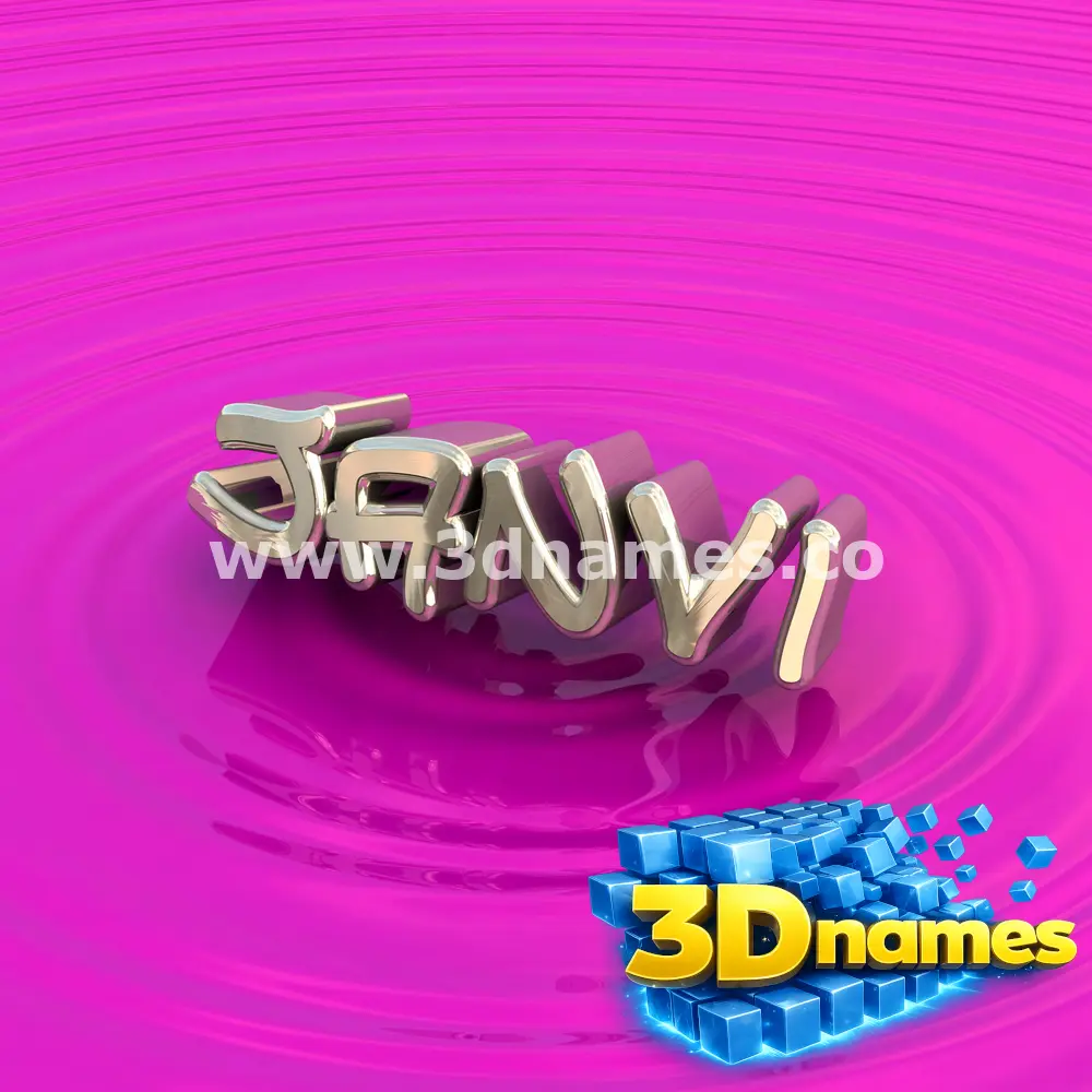 janvi in Pink Graffiti style - 3D name wallpaper