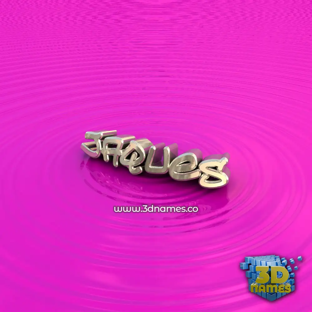 jaques in Pink Graffiti style - 3D name wallpaper
