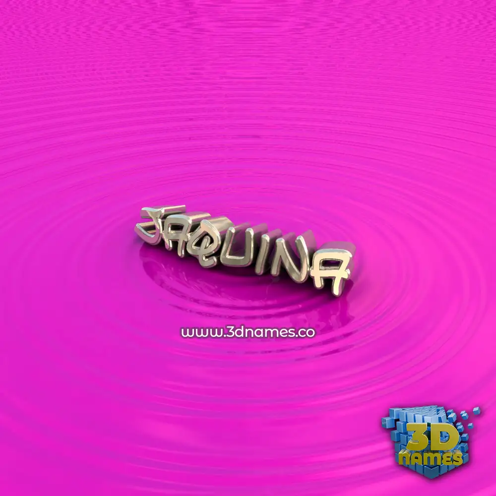 jaquina in Pink Graffiti style - 3D name wallpaper