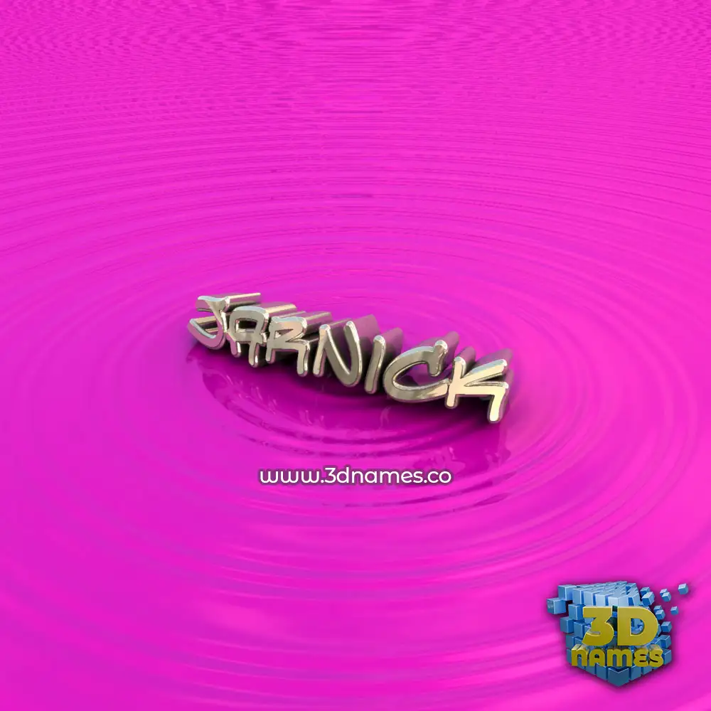 jarnick in Pink Graffiti style - 3D name wallpaper