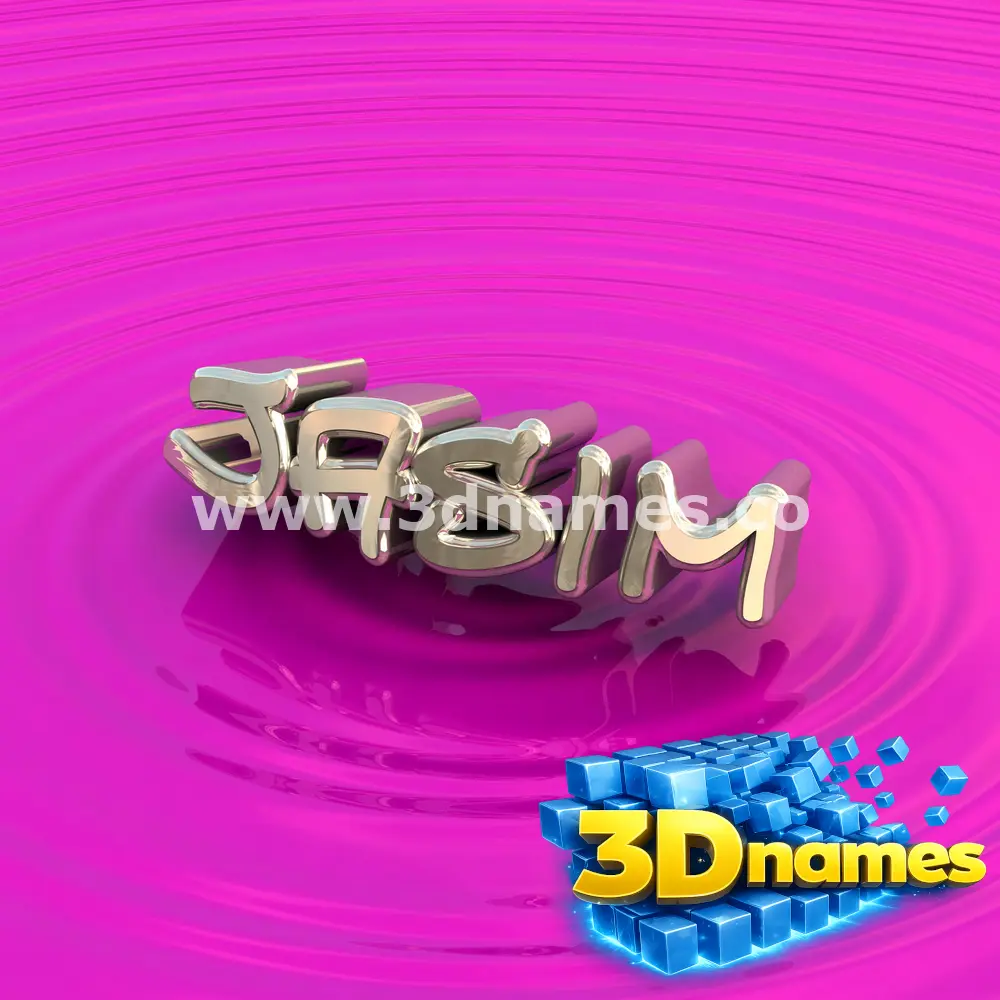 jasim in Pink Graffiti style - 3D name wallpaper