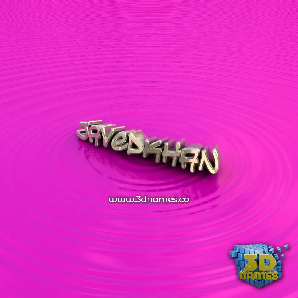 javedkhan in Pink Graffiti style - 3D name wallpaper