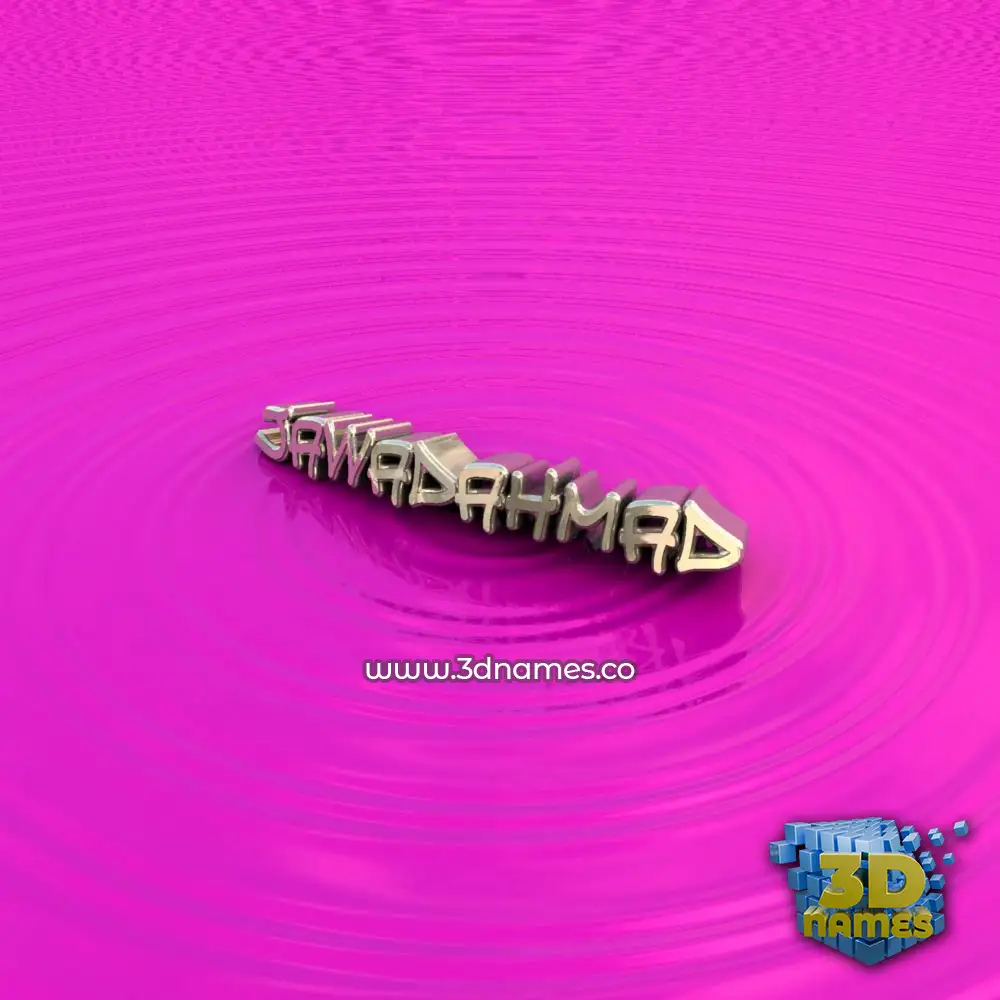 jawadahmad in Pink Graffiti style - 3D name wallpaper