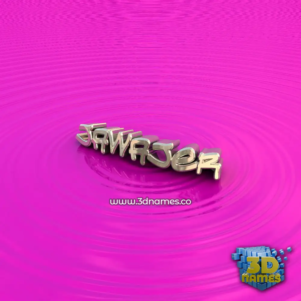 jawajer in Pink Graffiti style - 3D name wallpaper