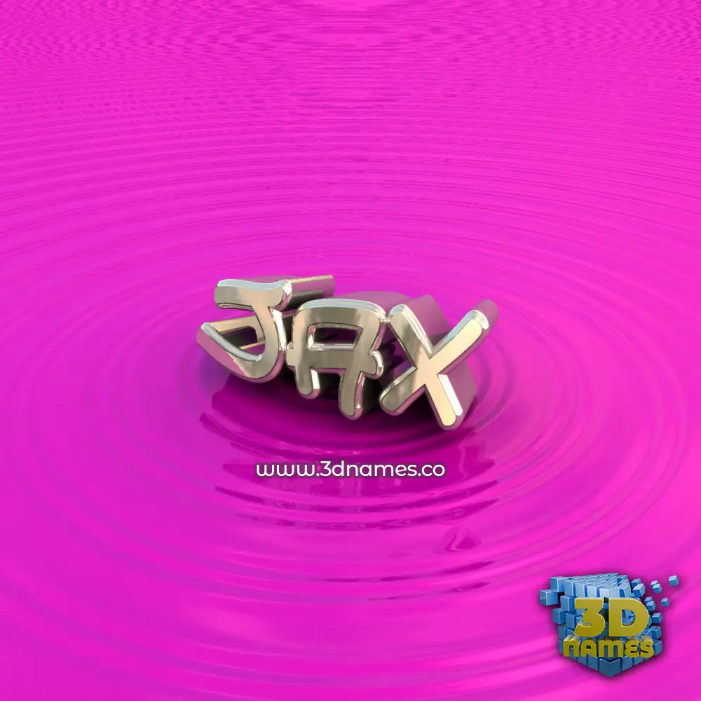jax in Pink Graffiti style - 3D name wallpaper