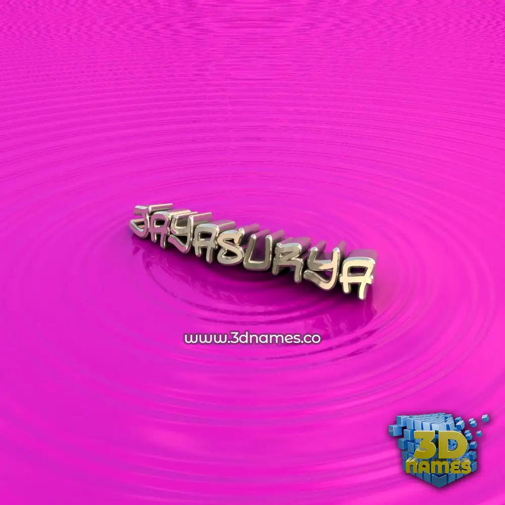 jayasurya in Pink Graffiti style - 3D name wallpaper