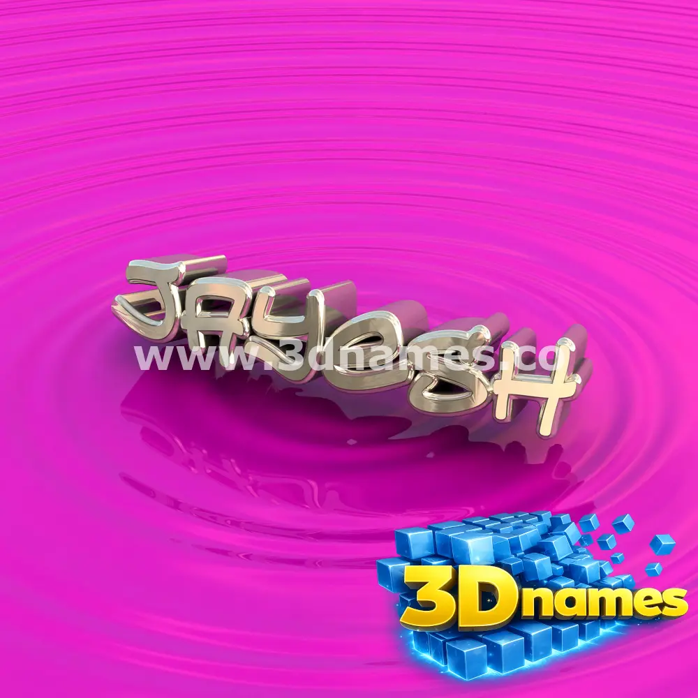 jayesh in Pink Graffiti style - 3D name wallpaper