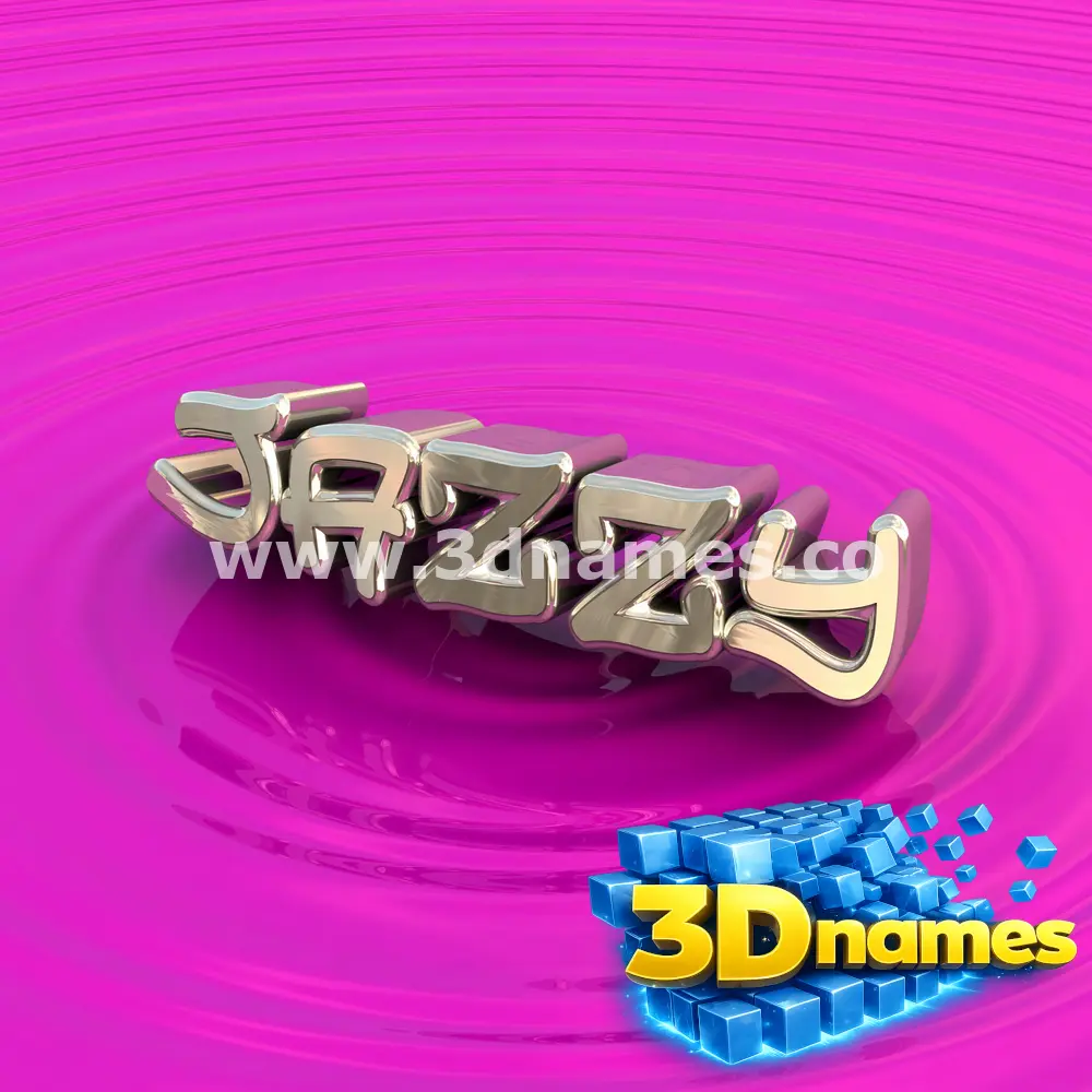 jazzy in Pink Graffiti style - 3D name wallpaper