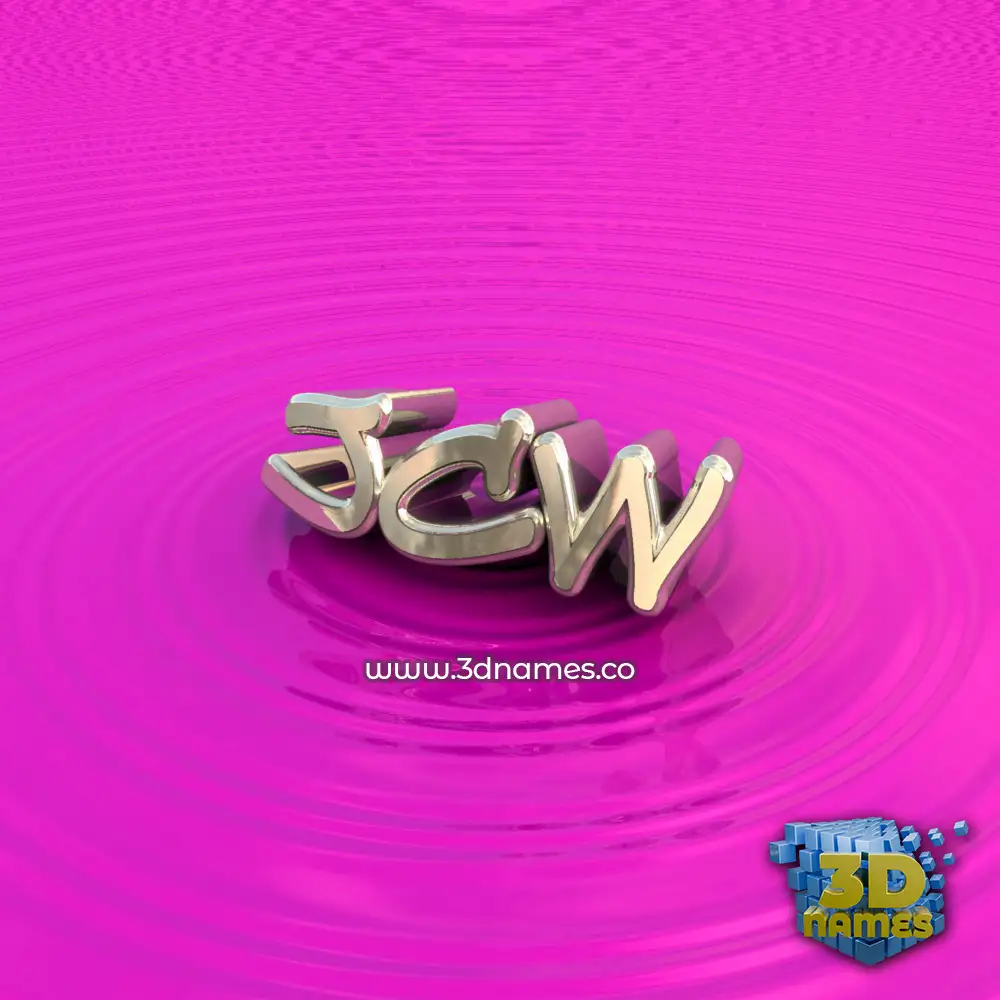 jcw in Pink Graffiti style - 3D name wallpaper