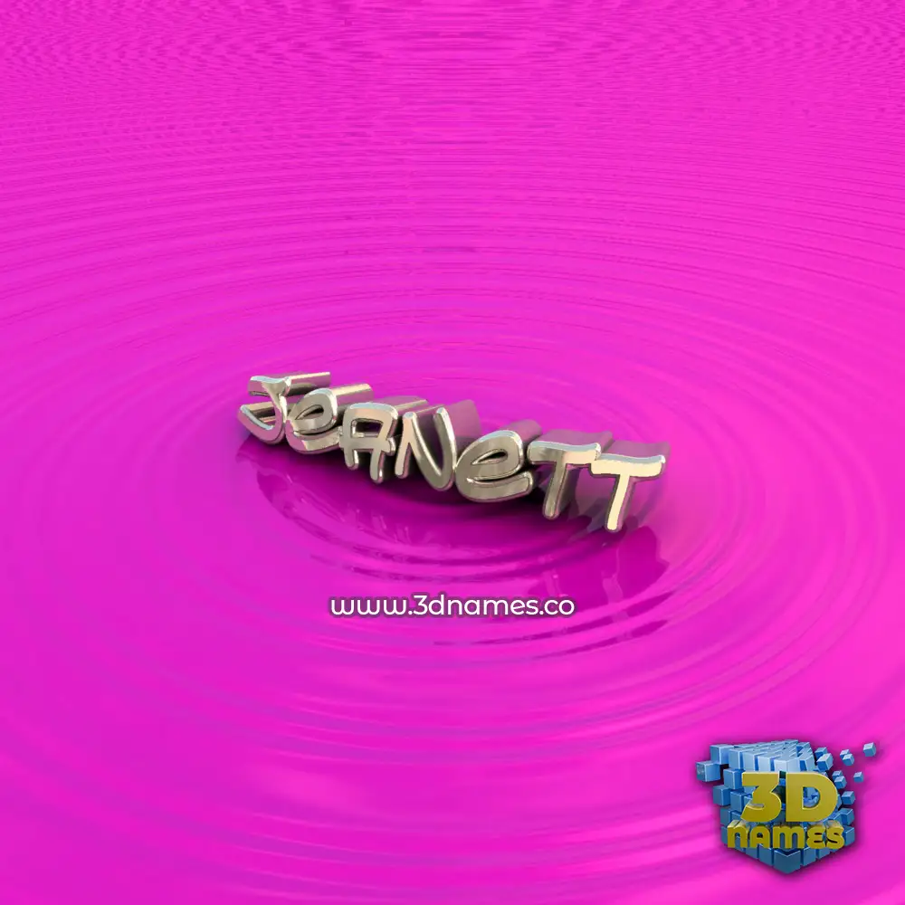 jeanett in Pink Graffiti style - 3D name wallpaper