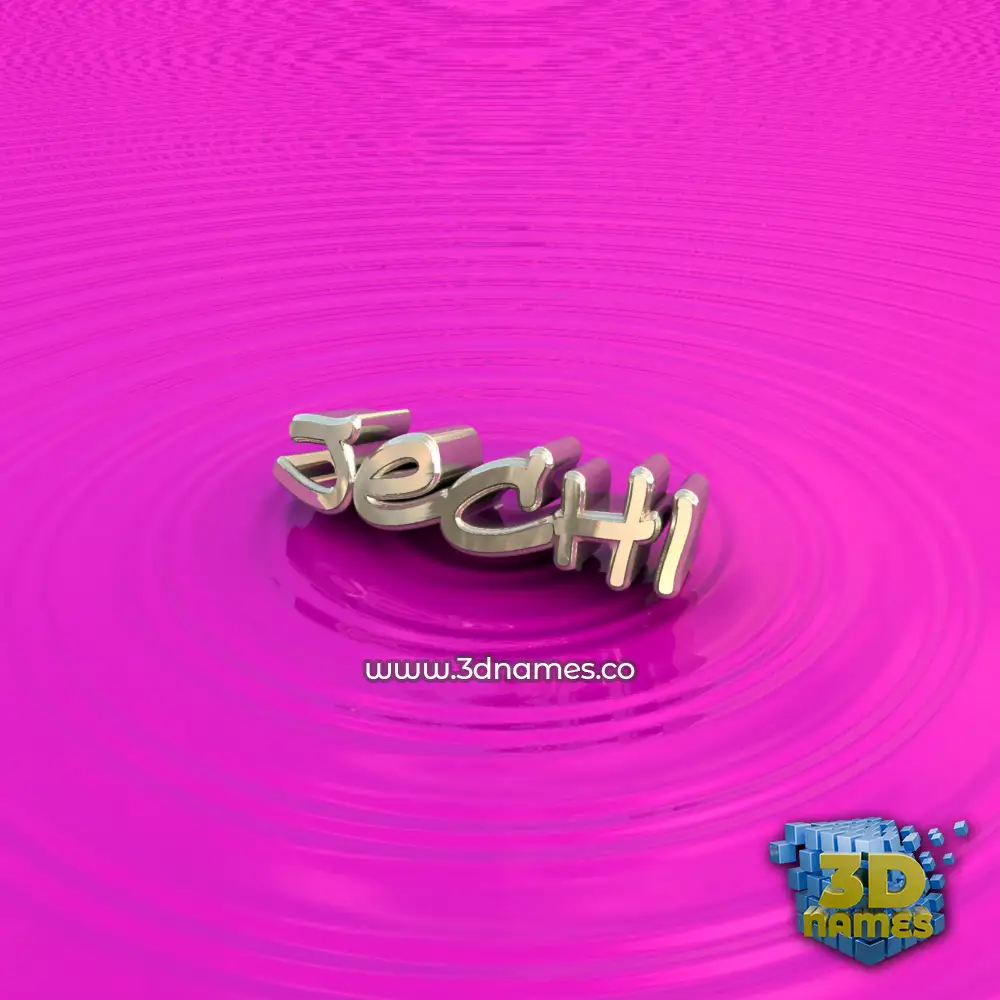 jechi in Pink Graffiti style - 3D name wallpaper