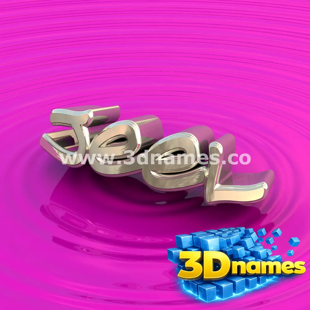jeel in Pink Graffiti style - 3D name wallpaper