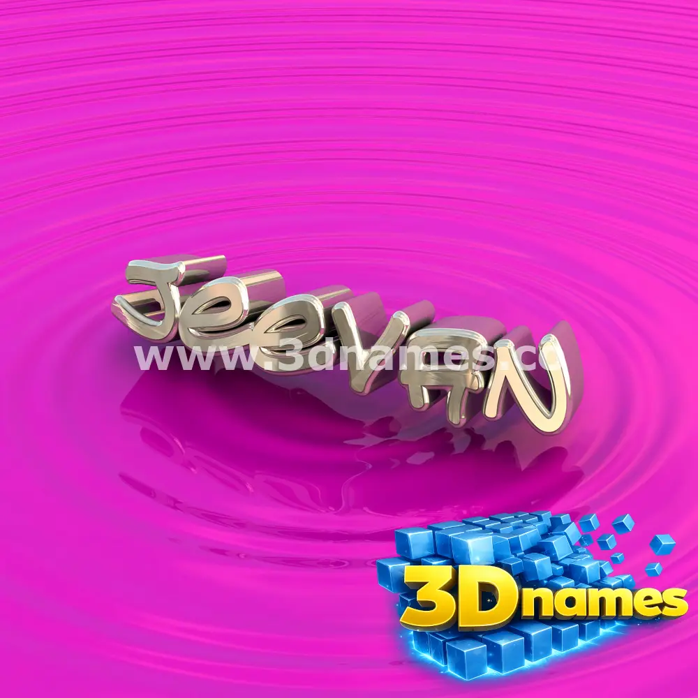 jeevan in Pink Graffiti style - 3D name wallpaper