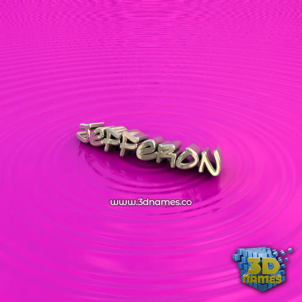 jefferon in Pink Graffiti style - 3D name wallpaper