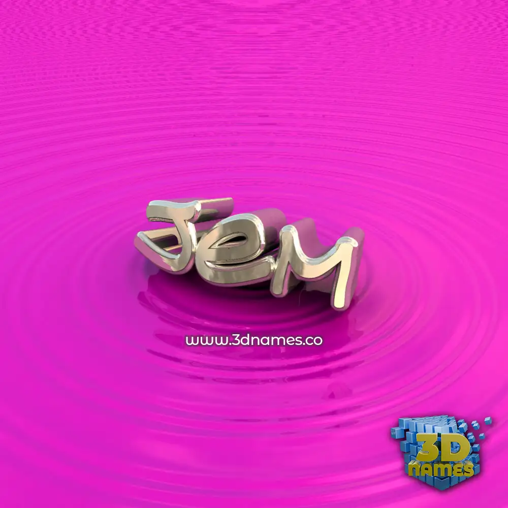 jem in Pink Graffiti style - 3D name wallpaper