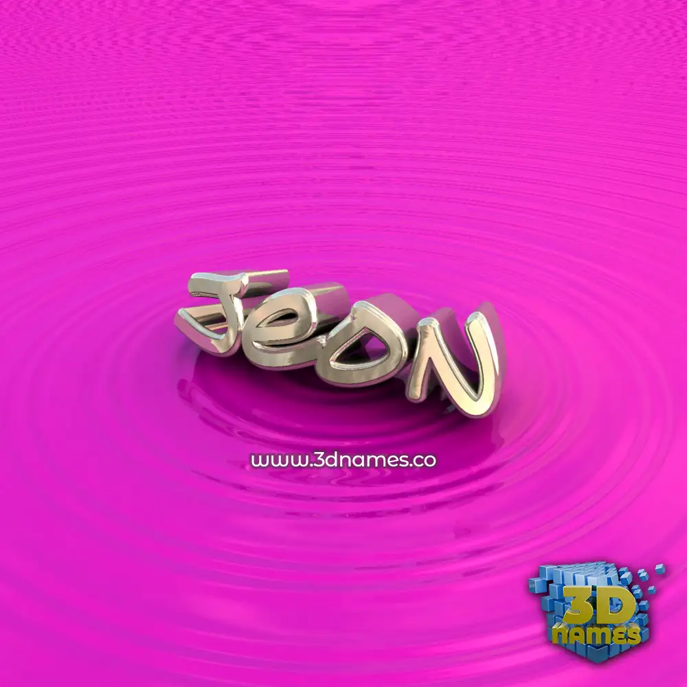 jeon in Pink Graffiti style - 3D name wallpaper