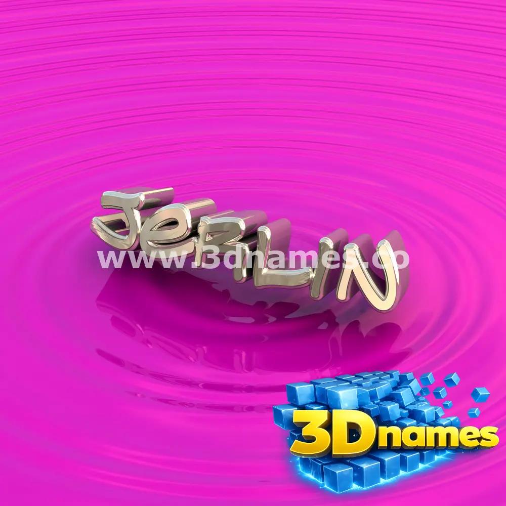 jerlin in Pink Graffiti style - 3D name wallpaper