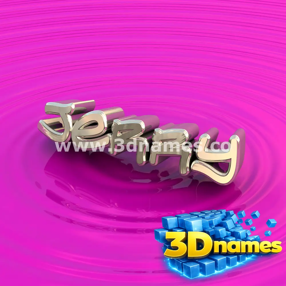 jerry in Pink Graffiti style - 3D name wallpaper