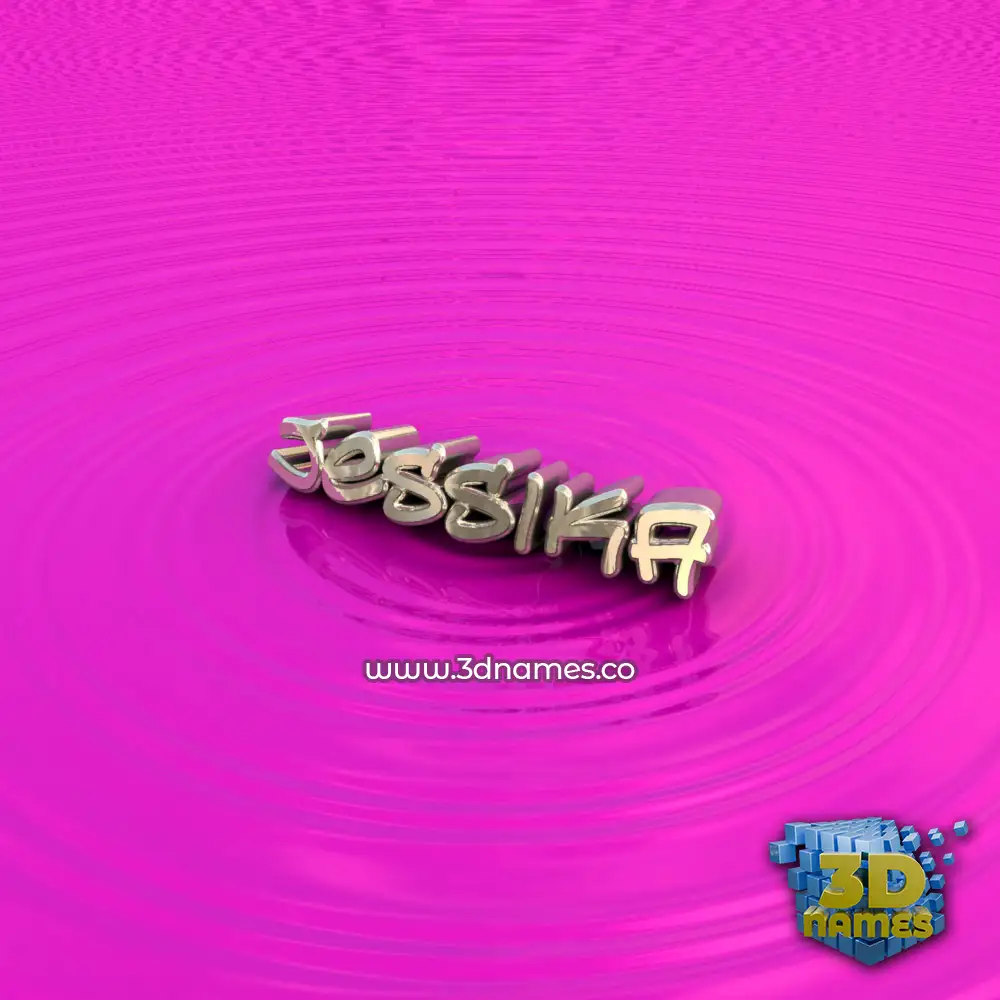 jessika in Pink Graffiti style - 3D name wallpaper