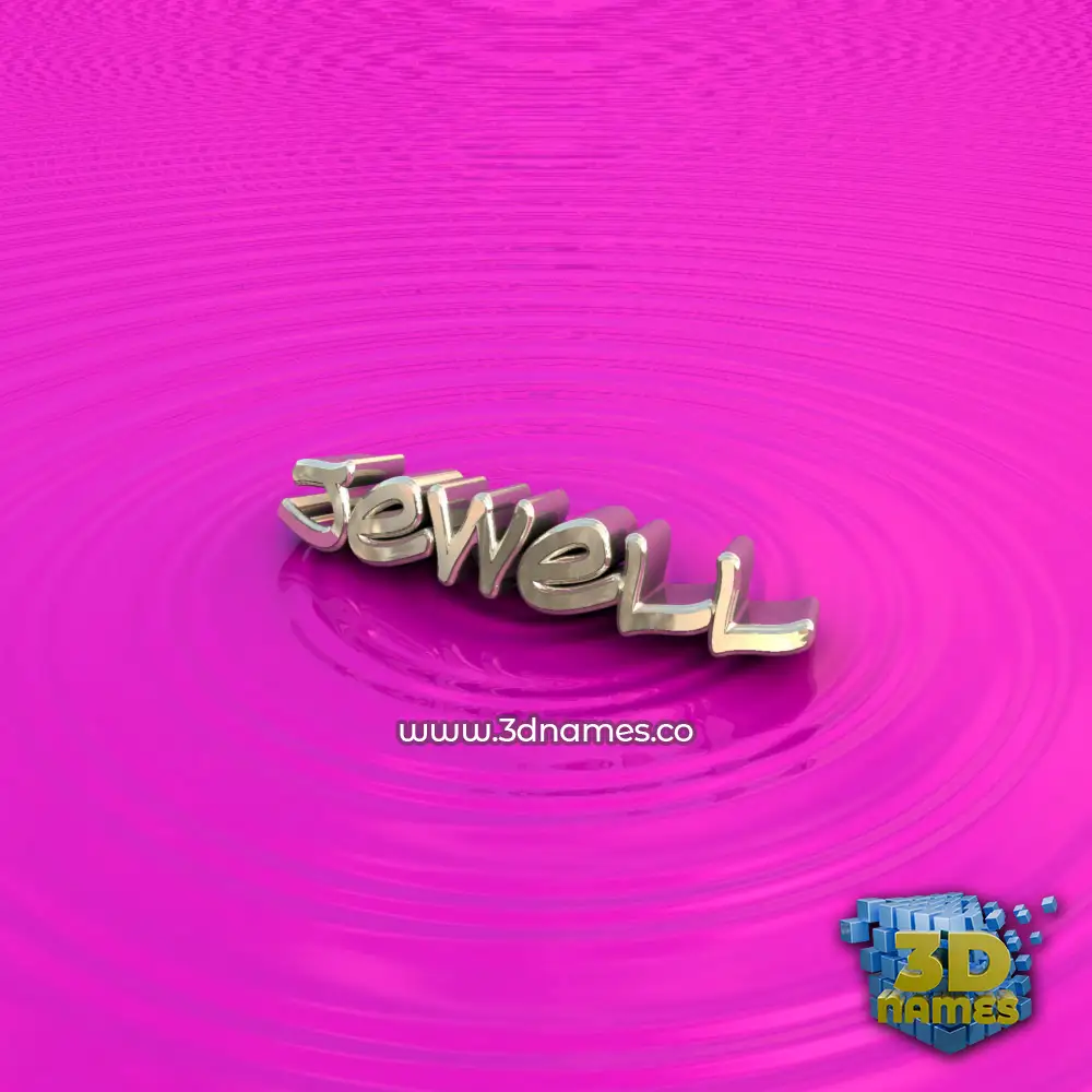 jewell in Pink Graffiti style - 3D name wallpaper