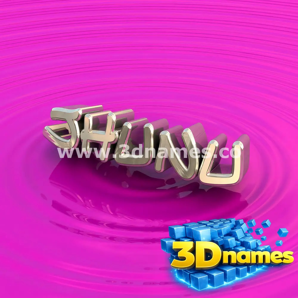 jhunu in Pink Graffiti style - 3D name wallpaper