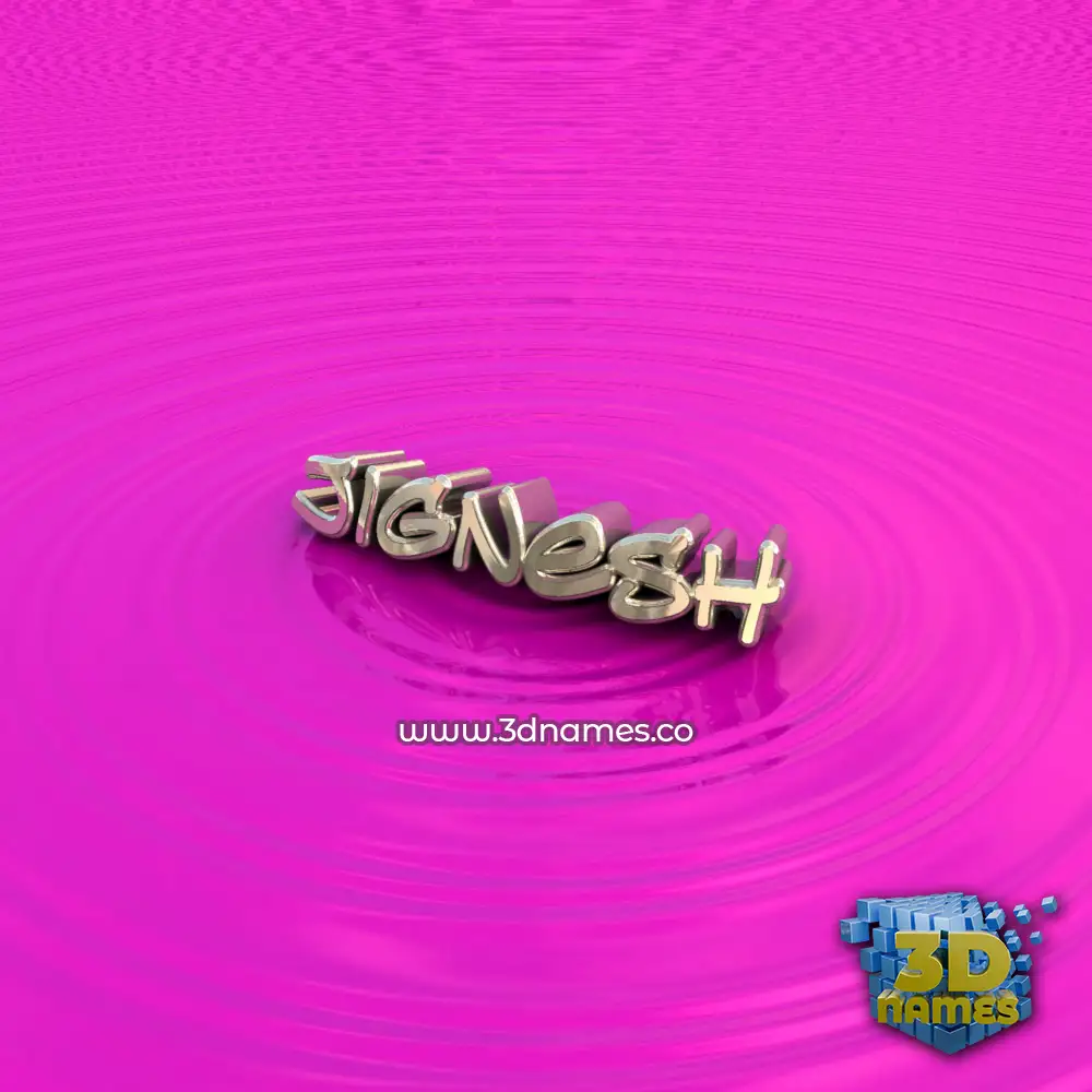 jignesh in Pink Graffiti style - 3D name wallpaper