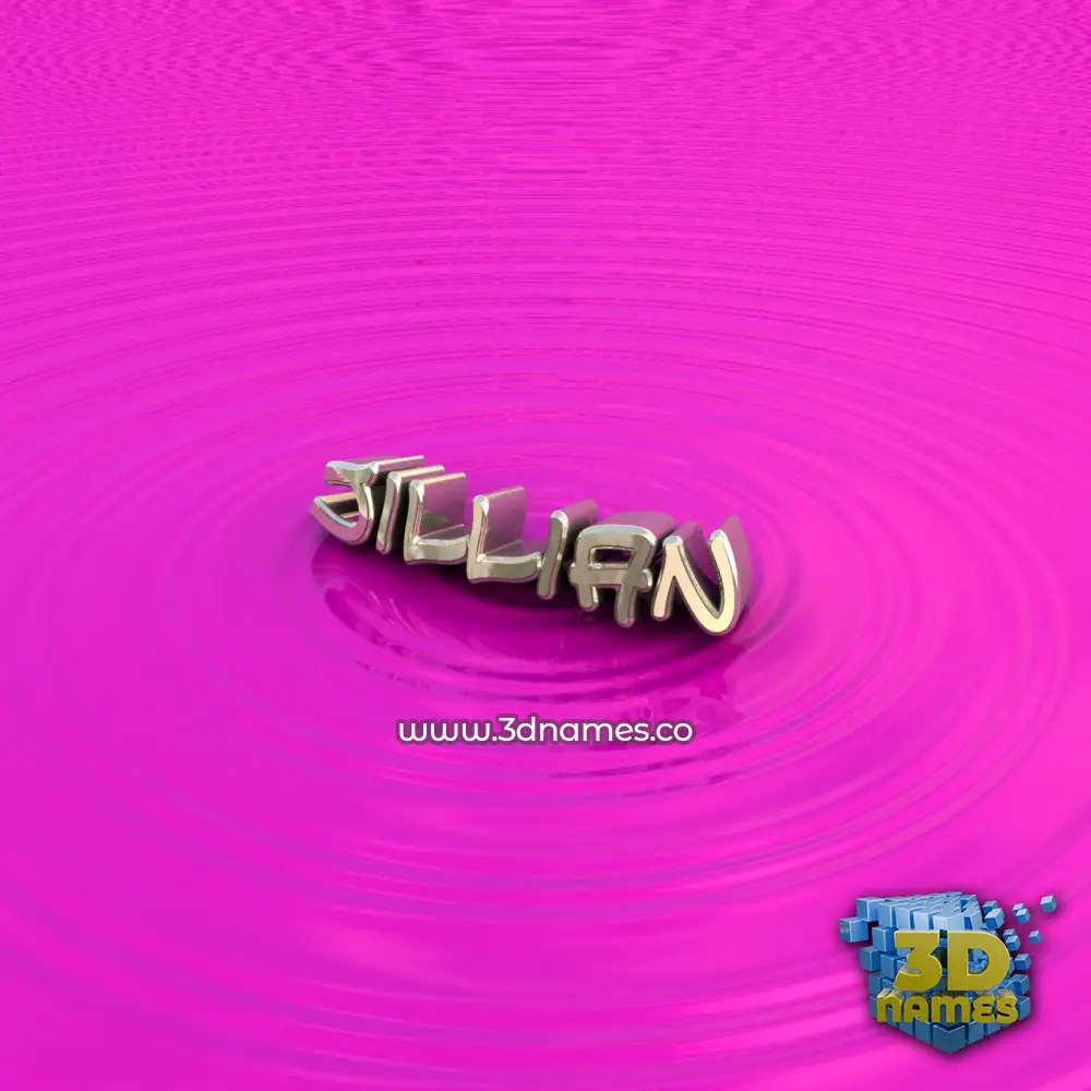 jillian in Pink Graffiti style - 3D name wallpaper