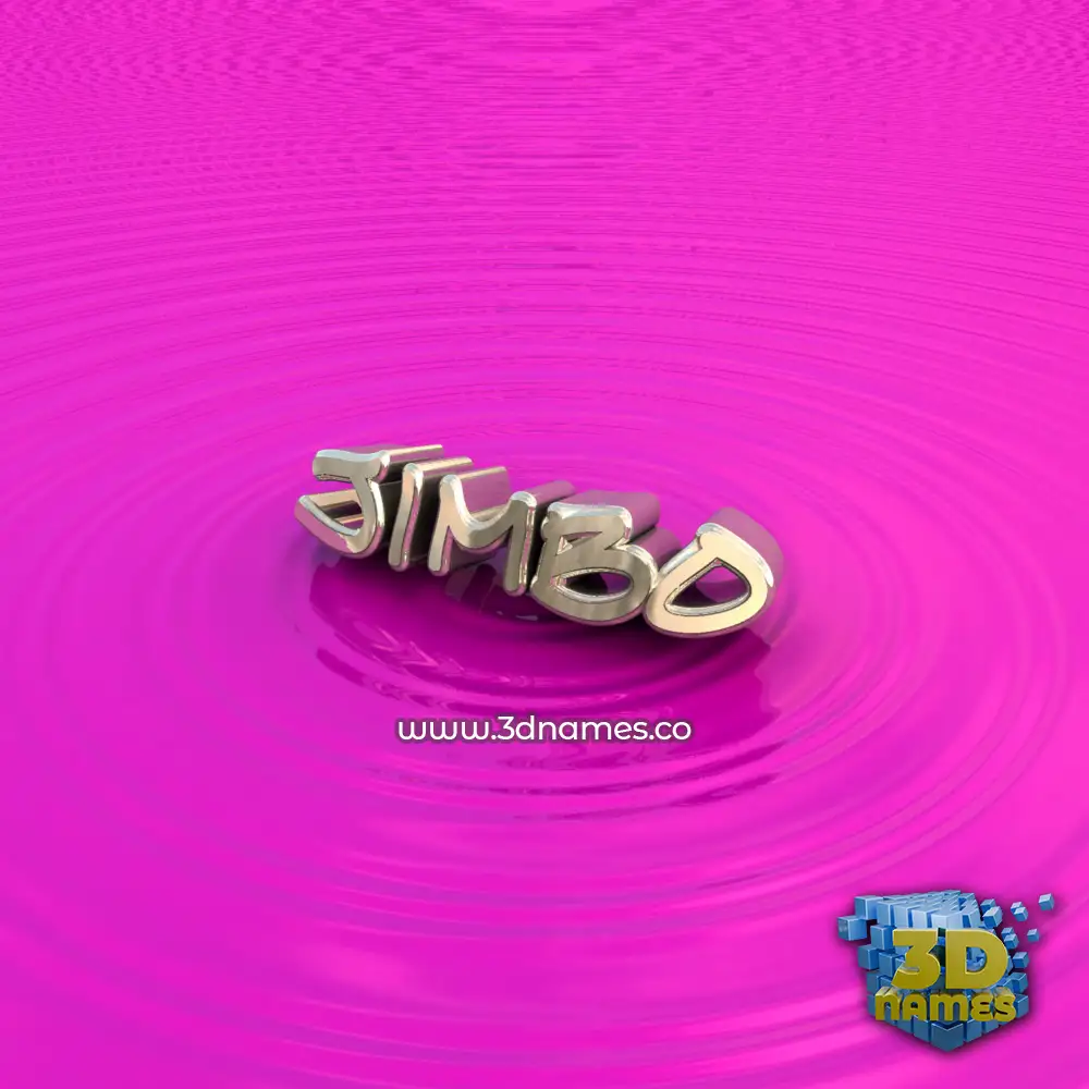 jimbo in Pink Graffiti style - 3D name wallpaper