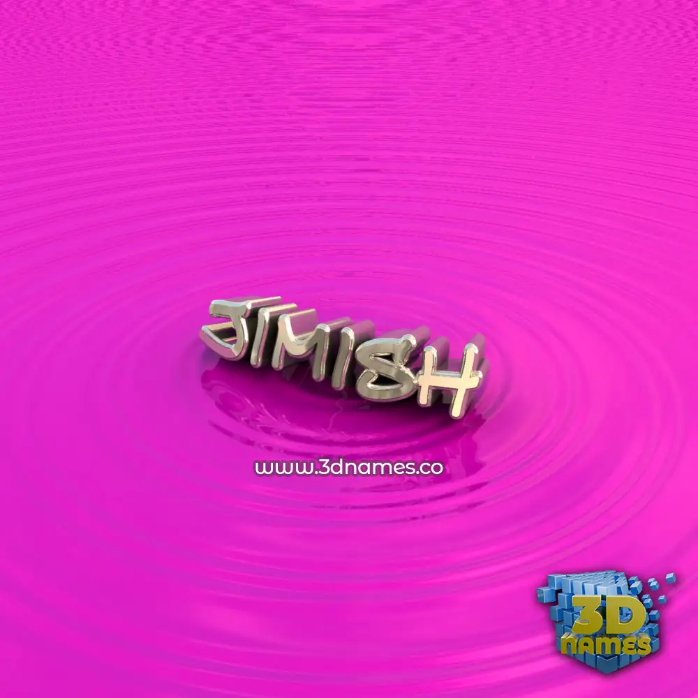 jimish in Pink Graffiti style - 3D name wallpaper