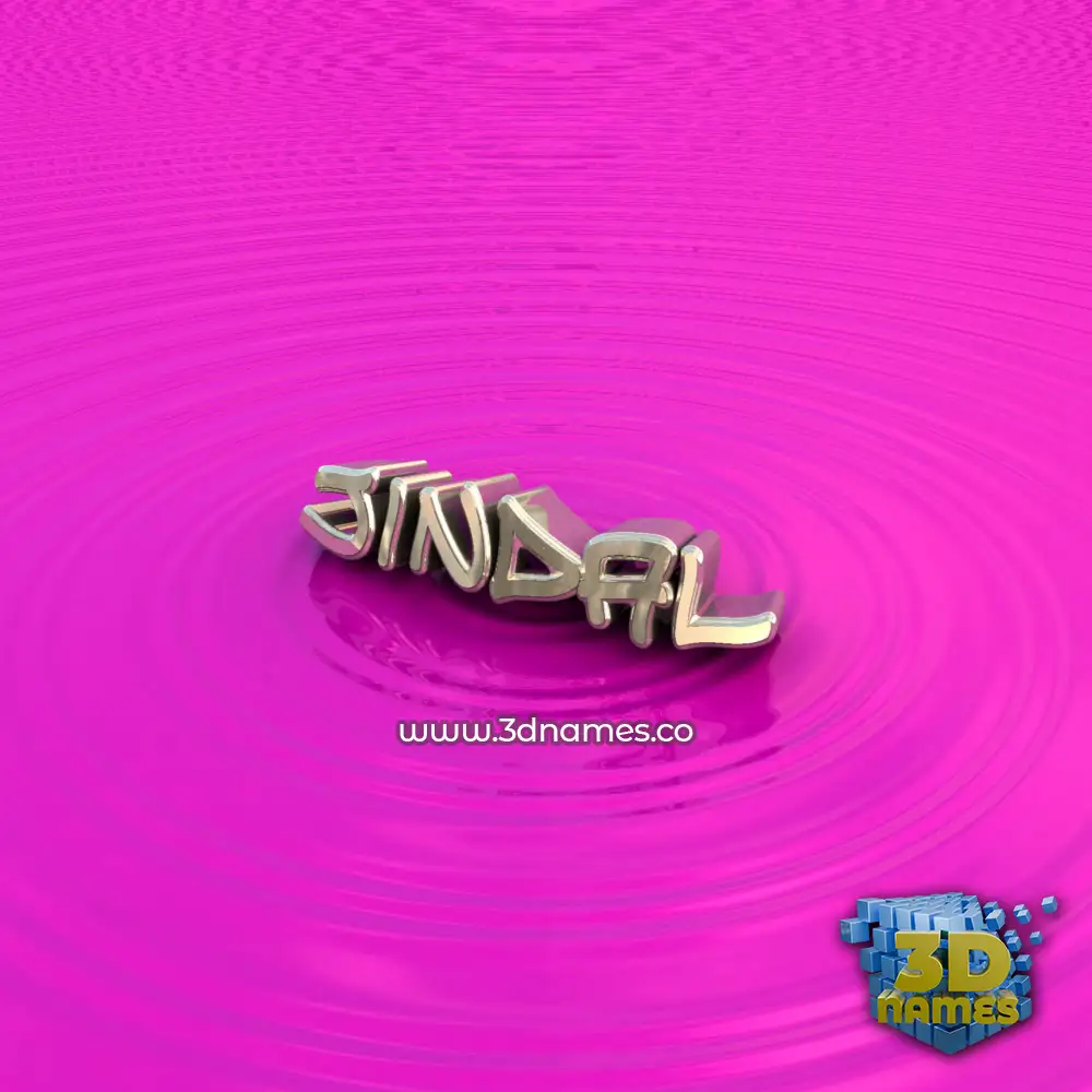 jindal in Pink Graffiti style - 3D name wallpaper