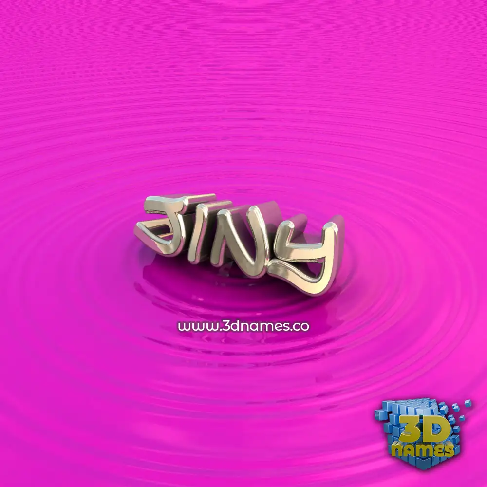 jiny in Pink Graffiti style - 3D name wallpaper