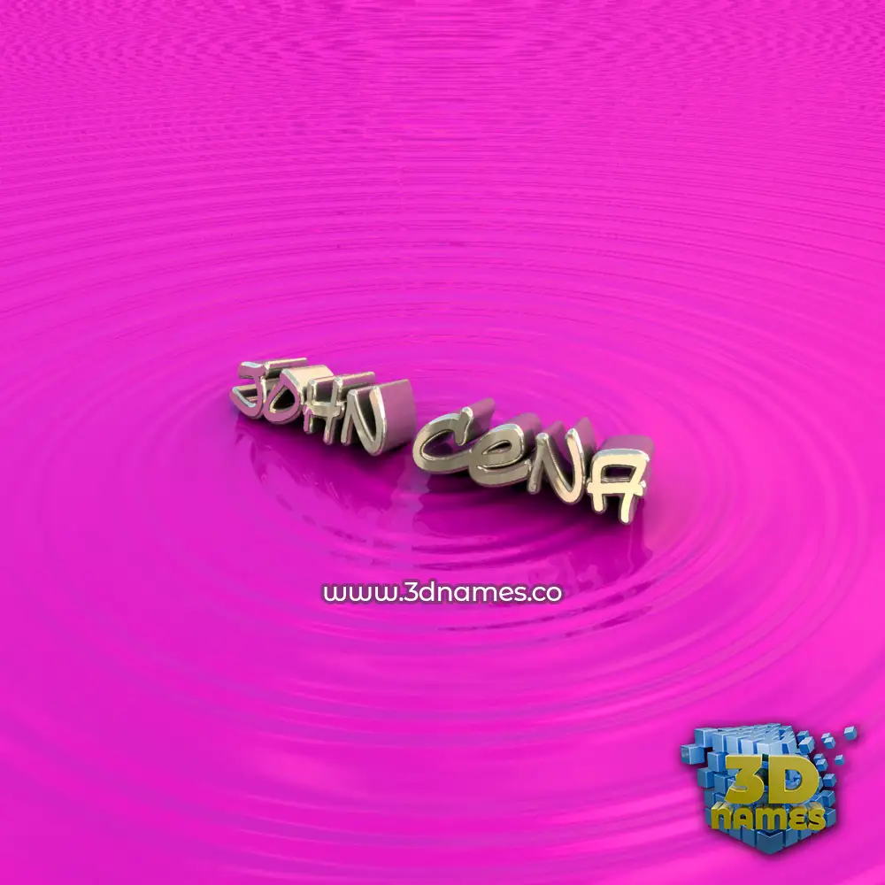 john cena in Pink Graffiti style - 3D name wallpaper