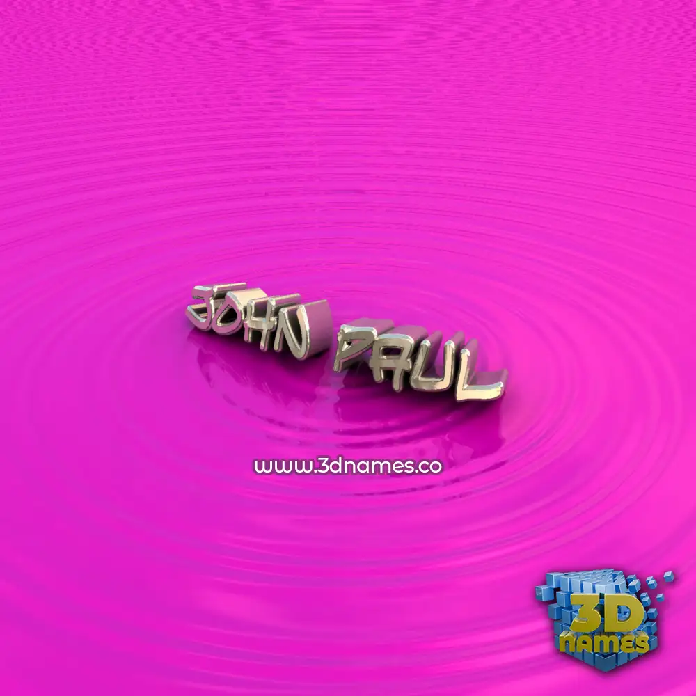 john paul in Pink Graffiti style - 3D name wallpaper