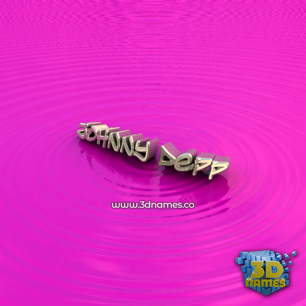 johnny depp in Pink Graffiti style - 3D name wallpaper