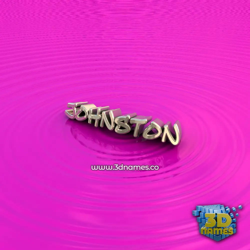 johnston in Pink Graffiti style - 3D name wallpaper