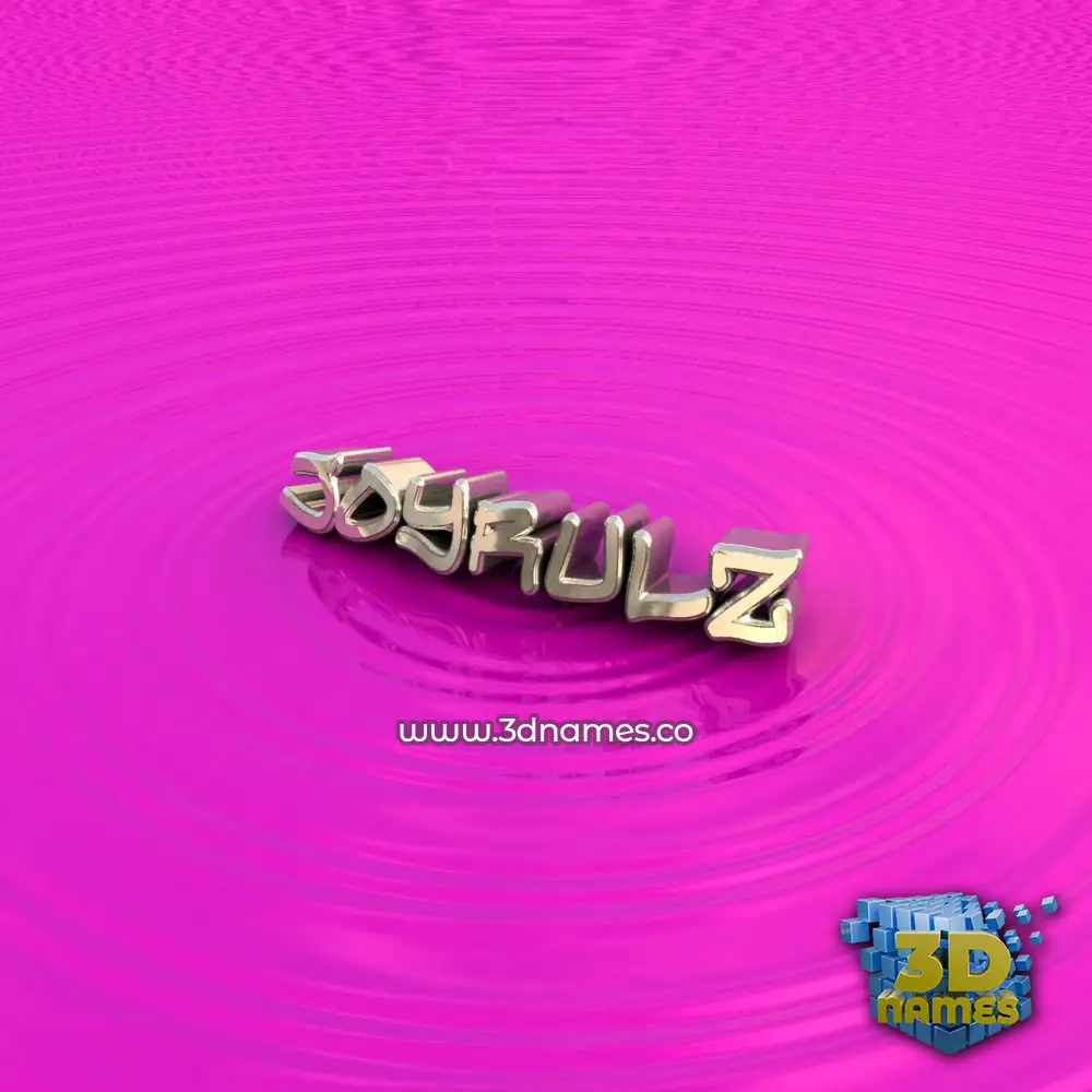 joyrulz in Pink Graffiti style - 3D name wallpaper