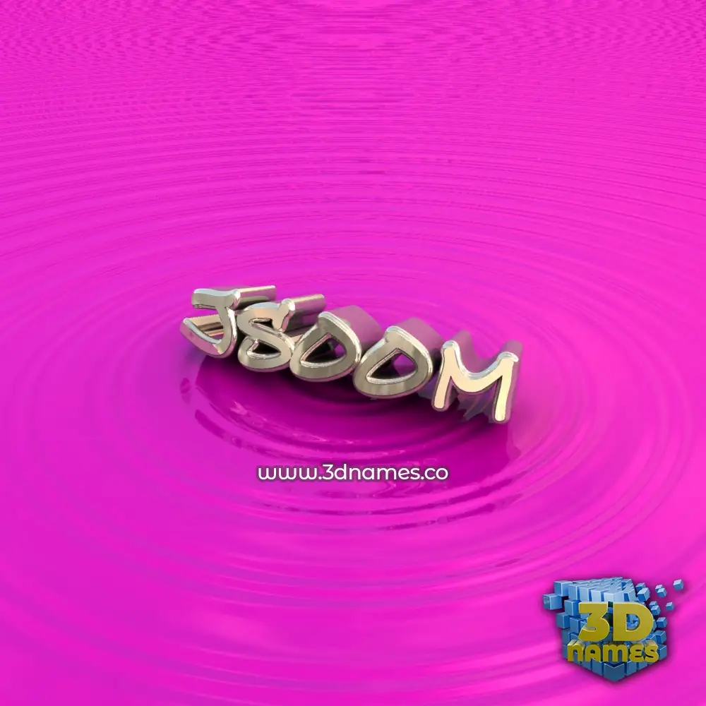 jsoom in Pink Graffiti style - 3D name wallpaper