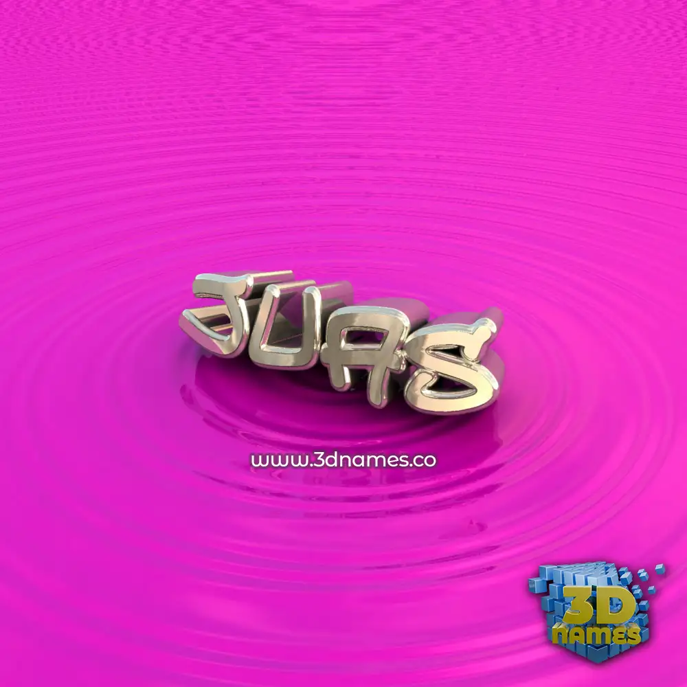 juas in Pink Graffiti style - 3D name wallpaper