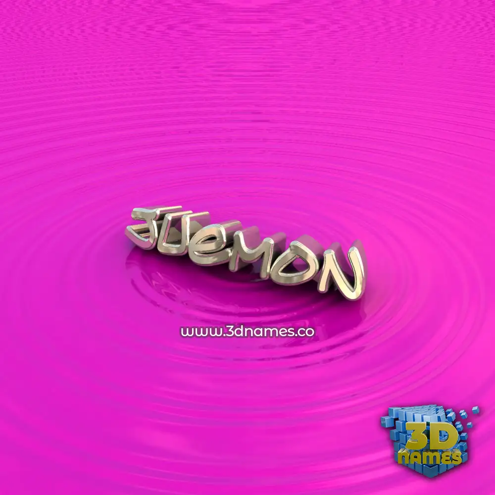 juemon in Pink Graffiti style - 3D name wallpaper