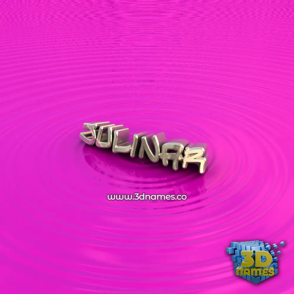 julinar in Pink Graffiti style - 3D name wallpaper