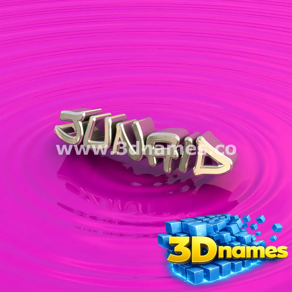 junaid in Pink Graffiti style - 3D name wallpaper